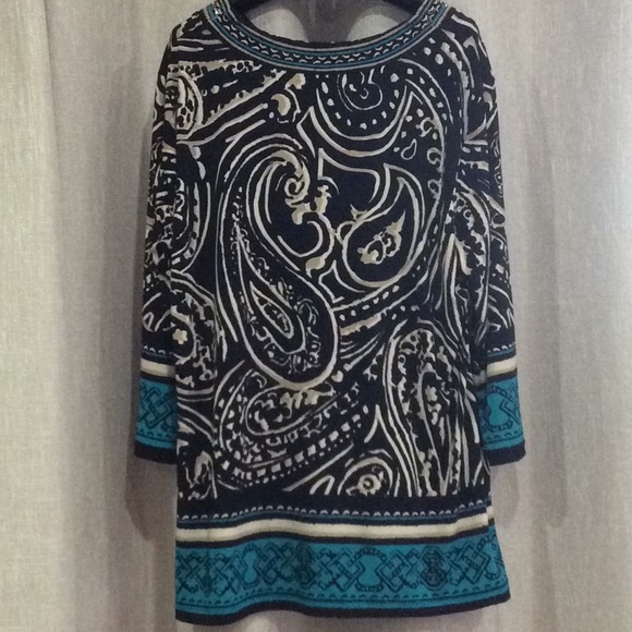 JM COLLECTION PAISLEY BLOUSE - Picture 8 of 8